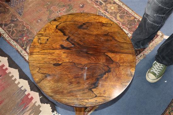 An early Victorian rosewood circular occasional table Diameter 49cm